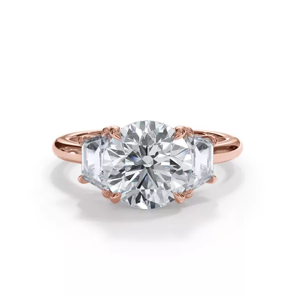 Eclipse Trapezoid Lab Engagement Ring