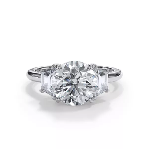 Eclipse Trapezoid Lab Engagement Ring