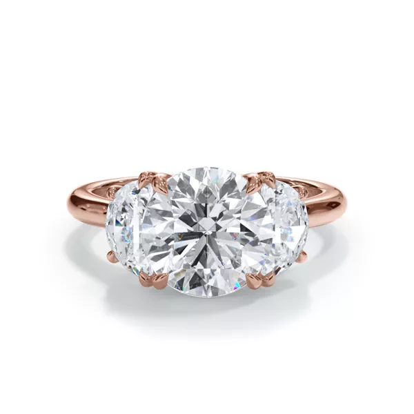 Eclipse Half-Moon Lab Engagement Ring