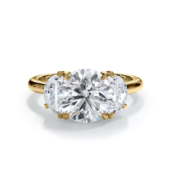 Eclipse Half-Moon Lab Engagement Ring