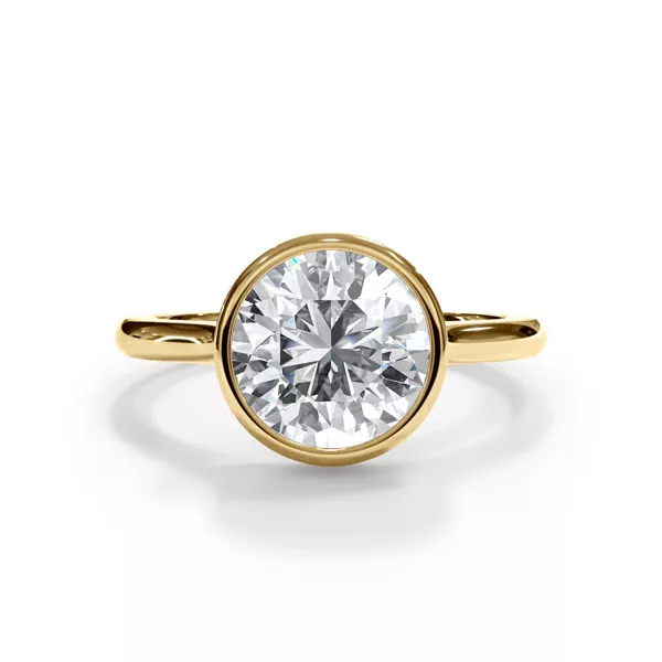 Enigma Bezel Hidden Halo Engagement Ring