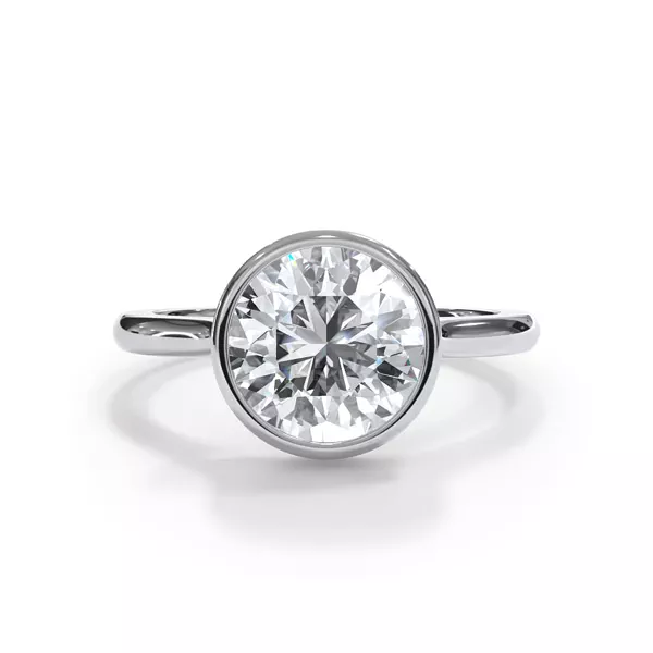 Enigma Bezel Hidden Halo Engagement Ring