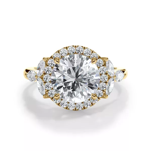 Elysian Marquise Diamond Halo Engagement Ring