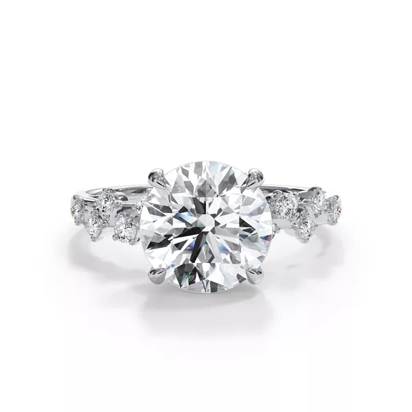 Maris Scattered Diamond Hidden Halo Engagement Ring