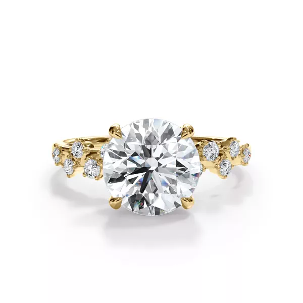 Maris Scattered Diamond Hidden Halo Engagement Ring