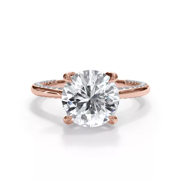 Vespera Pavé Profile Engagement Ring