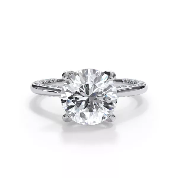 Vespera Pavé Profile Engagement Ring