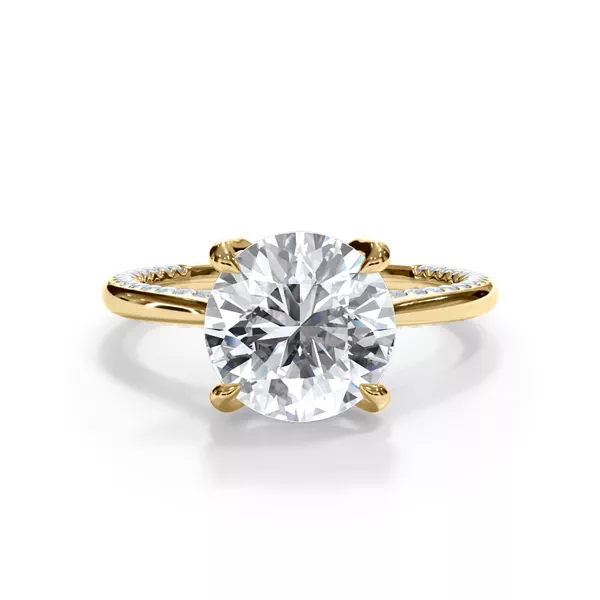 Vespera Pavé Profile Engagement Ring