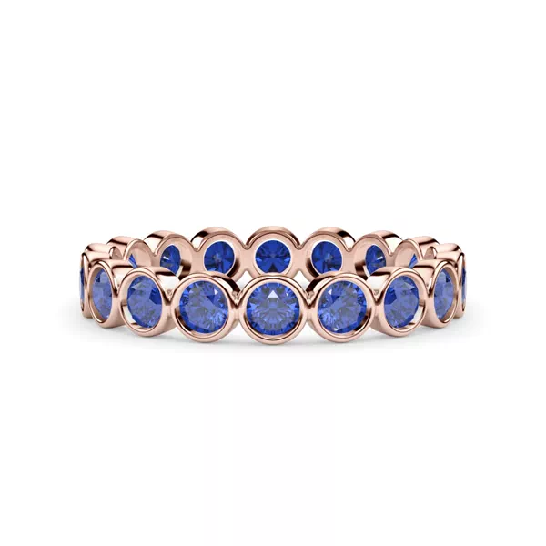 Sapphire Bezel Eternity Ring