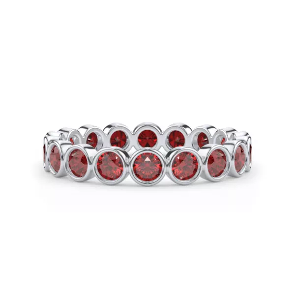 Ruby Bezel Eternity Ring