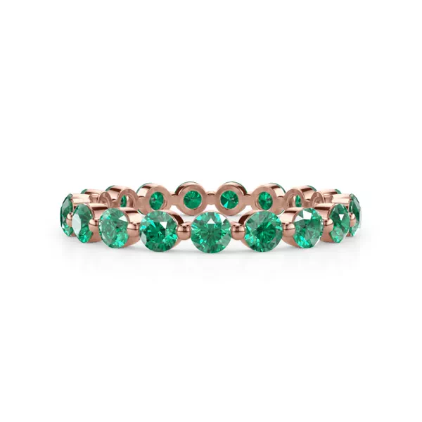 EmeraId Shared Prong Eternity Ring