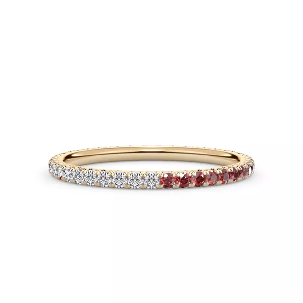 Dual Harmony Lab Ruby and Lab Diamond Eternity Band