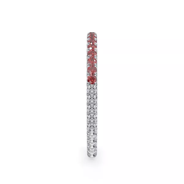 Dual Harmony Ruby and Diamond Eternity Band