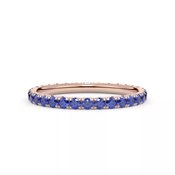 Sapphire Pavé Eternity Band