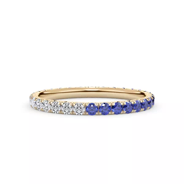 Dual Harmony Sapphire and Diamond Eternity Band