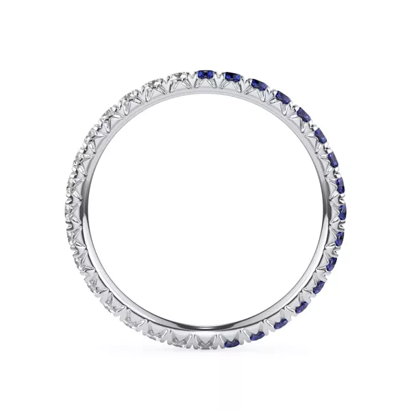 Dual Harmony Lab Sapphire and Lab Diamond Eternity Band