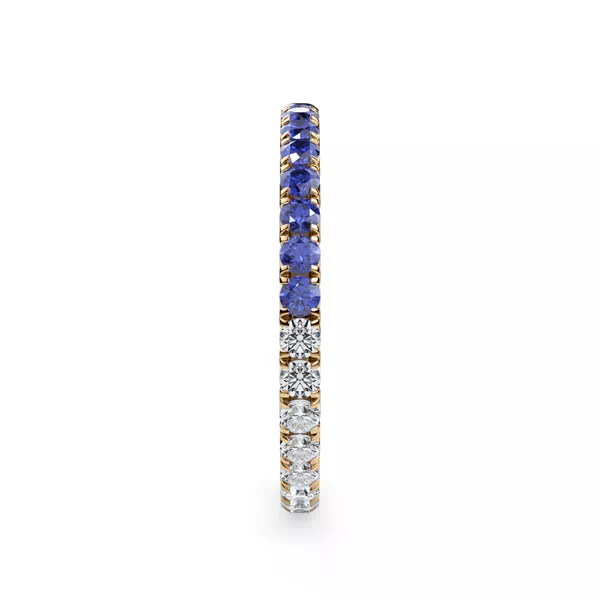 Dual Harmony Lab Sapphire and Lab Diamond Eternity Band