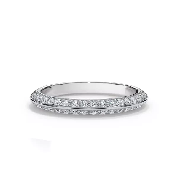 Bellora Knife-Edge Pavé Band