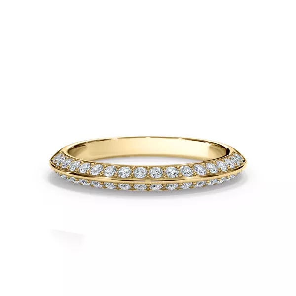 Bellora Knife-Edge Pavé Band