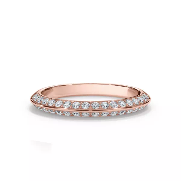 Bellora Knife-Edge Pavé Band