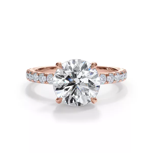 Bellora Pavé Hidden Halo Lab Engagement Ring (2mm)