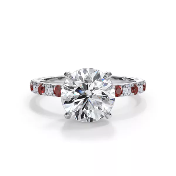 Setting Bellora Lab Ruby & Diamond Hidden Halo (2mm)