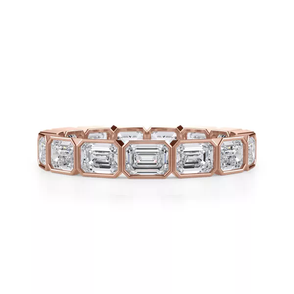 East-West Emerald-Cut Bezel Lab Diamond Eternity Ring (2.10ct. tw.)