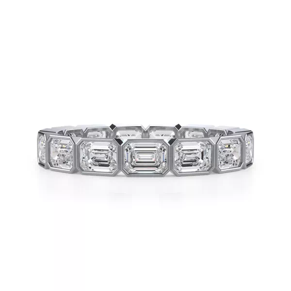 East-West Emerald-Cut Bezel Lab Diamond Eternity Ring (2.10ct. tw.)