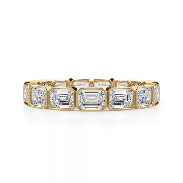 East-West Emerald-Cut Bezel Lab Diamond Eternity Ring (2.10ct. tw.)