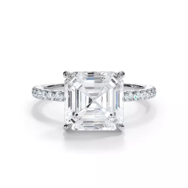 Bellora Pavé Hidden Halo Lab Engagement Ring