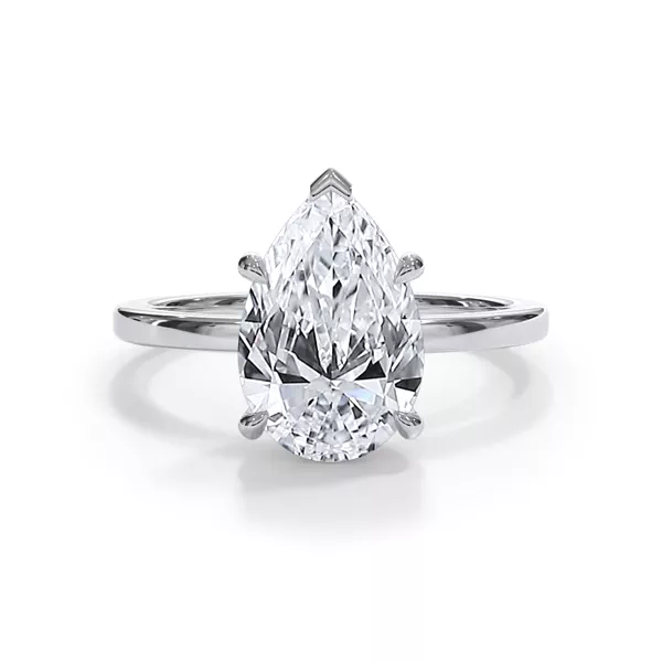 Bellora Hidden Halo Lab Engagement Ring With 1.04 Carat Pear Diamond