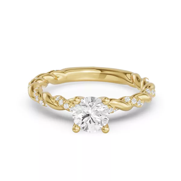 Torza Twisted Pavé Engagement Ring 