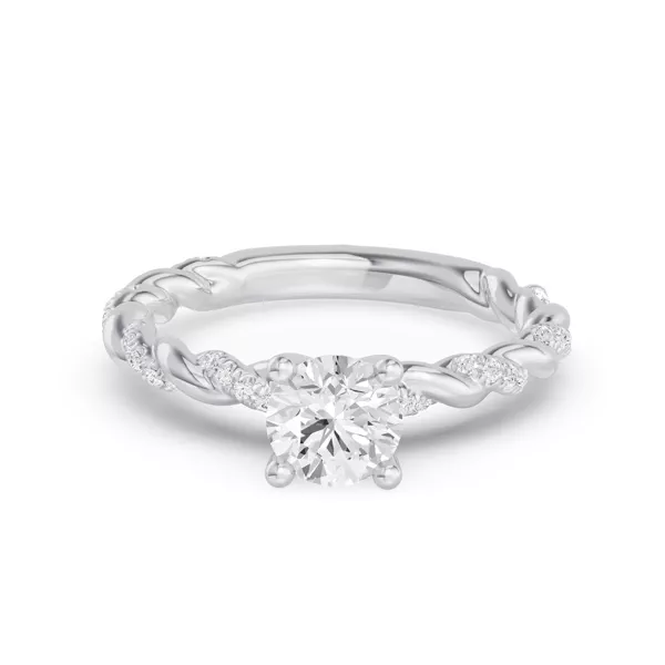 Torza Twisted Pavé Engagement Ring 
