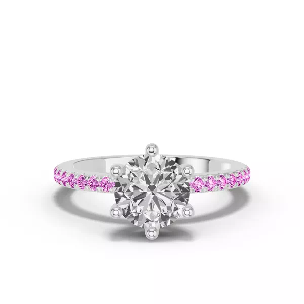 Chroma Pink Sapphire Engagement Ring
