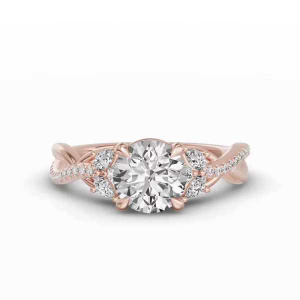 Papillon Twist Pavé Engagement Ring