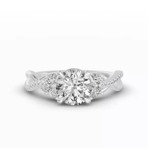 Papillon Twist Pavé Engagement Ring