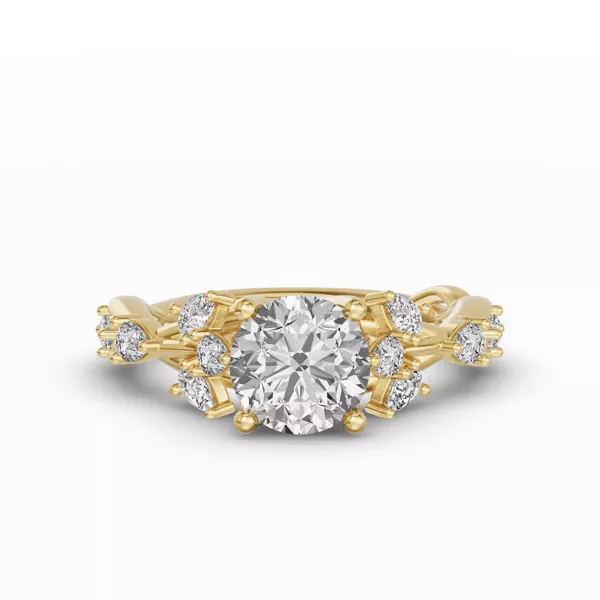 Botanical Twist Engagement Ring