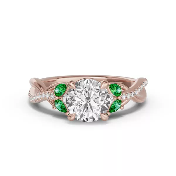 Papillon Twist Pavé Tsavorite Ring