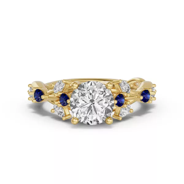 Botanical Twist Sapphire Engagement Ring