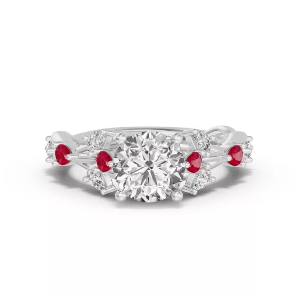 Botanical Twist Ruby Engagement Ring