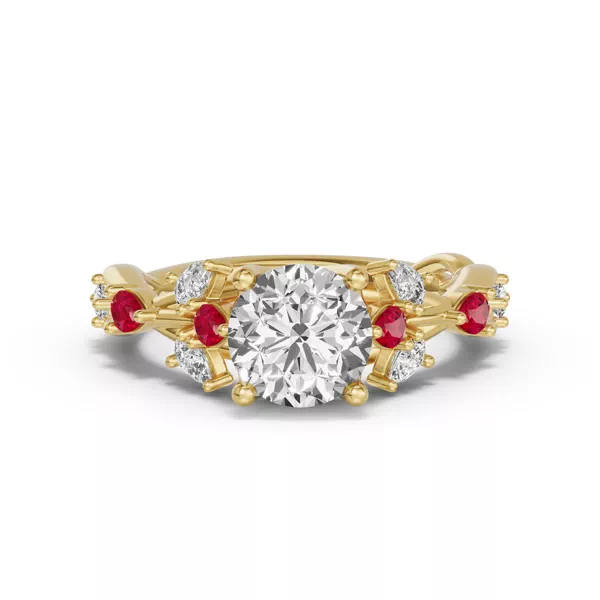 Botanical Twist Ruby Engagement Ring