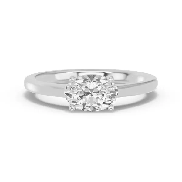 Oval Lab Diamond East-West Ring