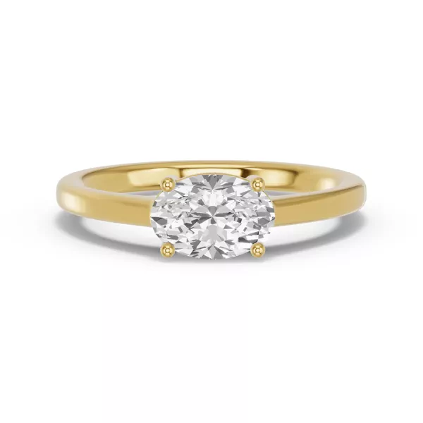Oval Lab Diamond East-West Ring