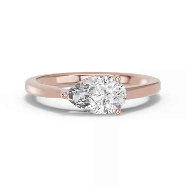 Pear-Shaped Lab Diamond East-West Ring