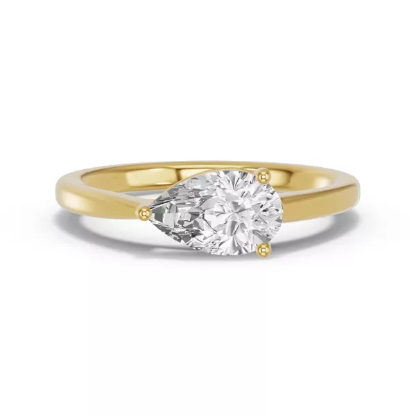 Pear-Shaped Lab Diamond East-West Ring