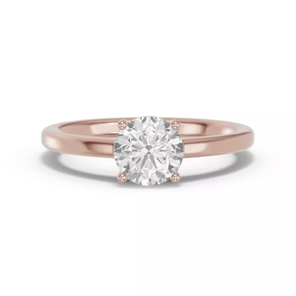 Round Lab Diamond East-West Ring
