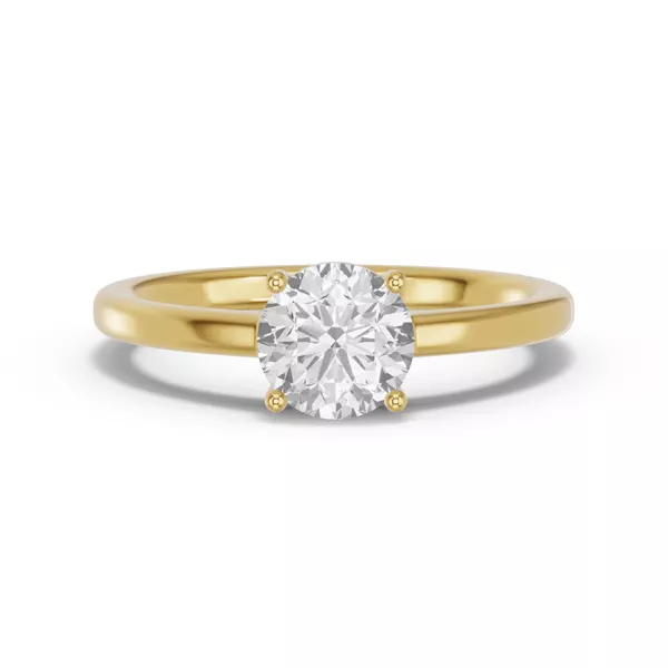 Round Lab Diamond East-West Ring