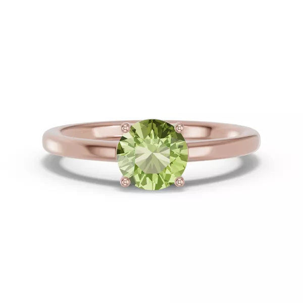 Round Peridot East-West Ring