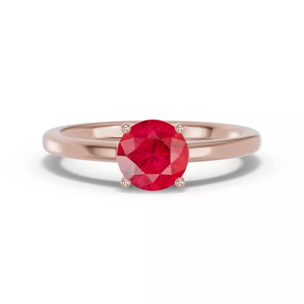 Round Ruby East-West Ring