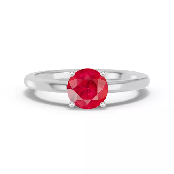 Round Ruby East-West Ring